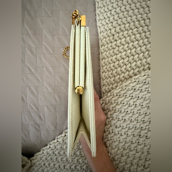 Vintage Koret ivory and gold genuine calfskin handbag with coin purse